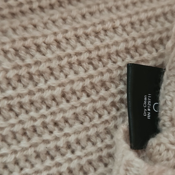 Jenni Kayne Size S 100% Cashmere Fisherman's Sweater Oatmeal - Picture 5 of 5